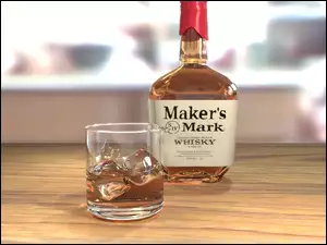 Szklaneczka, Whisky, Lód, Butelka