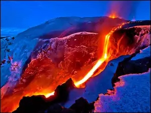 Lawa, Erupcja, Wulkanu
