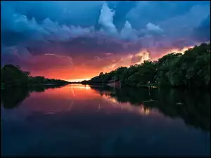 Duża, Burza, Rzeka, Nadciągająca
