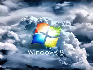 Chmury, Logo, Windows, Osiem