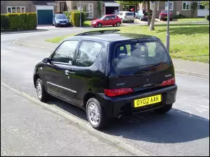 Czarny, Bagażnika, Fiat Seicento, Klapa