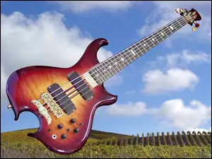 Gitara, Chmury, Pole, Niebo