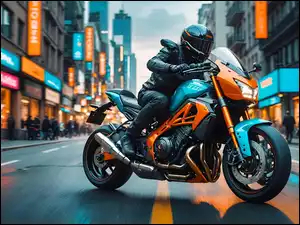 AI, Motocykl, Motocyklista