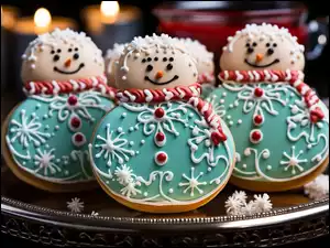 Pierniki, Ciasteczka, Ludziki, Al, Lukrowane, Taca