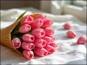 Rożek, Różowe, Tulipany