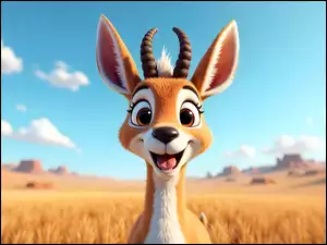 Grafika, Wesoła, Antylopa