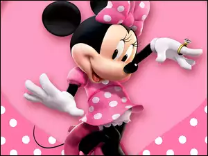 Myszka Minnie, Różowe, Tło