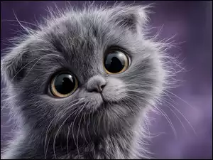 Grafika AI, Szary, Kot