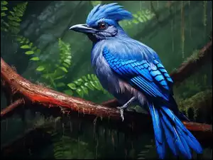 Al, Niebieski, Ptak, Konary