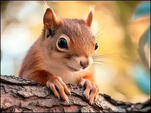 Drzewa, Wiewiórka, Łapki, Konar