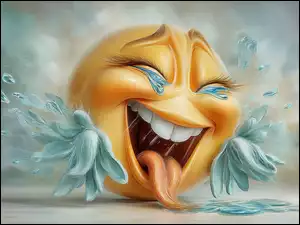Grafika AI, Emotek, Rozbawiony, Śmieszne