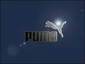 Logo, Tło, Puma, Nazwa, Niebieskie