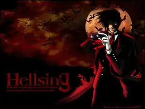 moon, Hellsing, nietoperze, człowiek