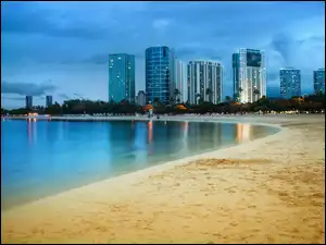 Wybrzeże, Plaża, Wieżowce