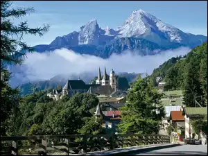 Masyw, Górski, Droga, Berchtesgaden, Mgła, Lasy, Watzmann
