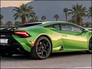 Bok, Zielone, Lamborghini Huracan Tecnica, Tył
