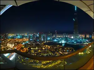 Światła, Dubaj, Nocą, Kolorowe