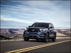 2020, Niebieski, Ford Explorer ST