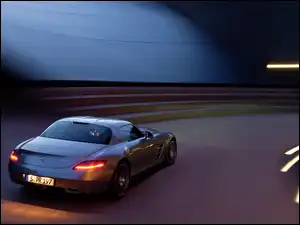 Tył, Mercedes Benz SLS, AMG, Lampy