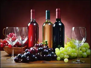 Wino z winogronem