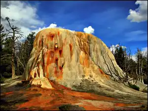 Park Narodowy Yellowstone, Stany Zjednoczone, Kolorowa, Skała