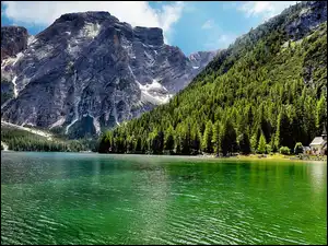 Lasy, Góry, Kościółek, Włochy, Jezioro, Lago di Carezza
