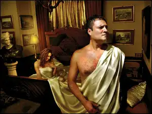 Mężczyzna, Sypialnia, Pościel, Kobieta