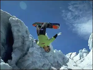 deska, śnieg, Zima, Snowbording, snowboardzista