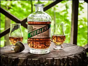 Kieliszki, Kentucky Peerless Rye Whiskey, Butelka
