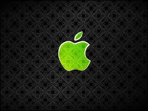 Logo Apple na czarnym tle
