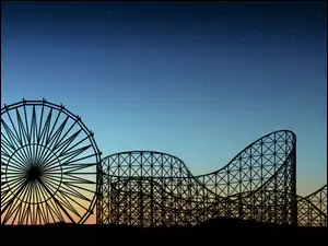Roller coaster, Wesołe miasteczko