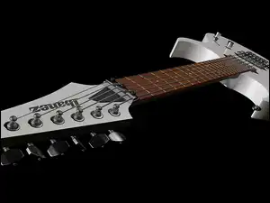 Gitara na czarnym tle