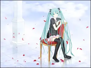 Płatki kwiatów, Miku Hatsune, Krzesło