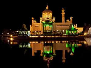 Brunei, Pałac, Łódź, Darussalam, Królewska, Morze, Sułtana