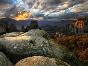 Klasztor, Góry, Grecja, Meteora, Światowego Dziedzictwa UNESCO