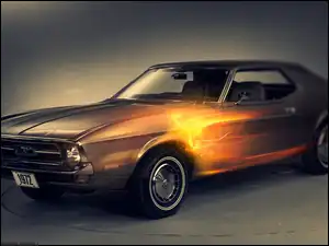 Ford, 1972, Klasyczny, Samochód, Mustang