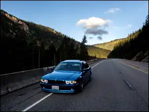 BMW, Droga, Góry, Niebieskie