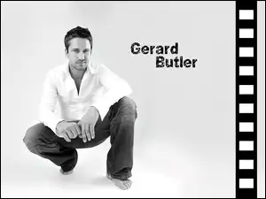 biała koszula, Gerard Butler