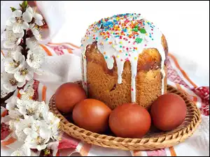 Lukrowana, Wielkanoc, Kwitnąca, Pisanki, Babka, Gałązka