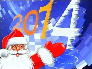 Rok, 2014, Nowy, Mikołaj, Napis