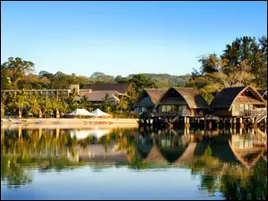Hotelowe, Roślinność, Vanuatu, Oceania, Bungalowy