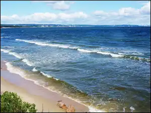 Woda, Plaża, Bałtyk, Morze, Fale