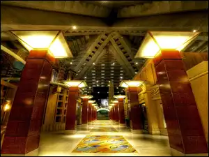 Kolumny, Pasaż, Budowla, Architektura, Kolorowy