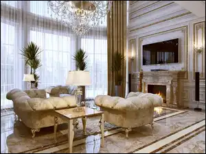 Stylowy luksusowy salon
