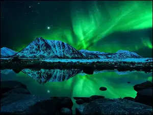 Polarna, Góry, Gwiazdy, Zorza