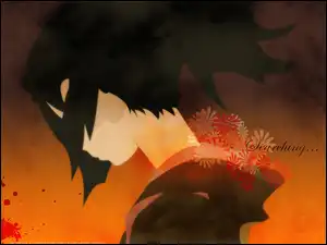 kwiatki, Samurai Champloo, czarne włosy