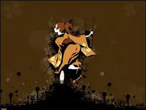 brązowe włosy, Samurai Champloo, dziewczyna
