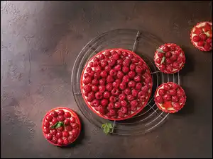 Podkładka, Ciasto, Babeczki, Maliny