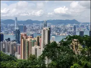 Wieżowce, Chiny, Hongkong, Delta Rzeki Perłowej