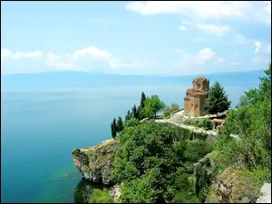 Albania, Kościół, Św.Jovan Kaneo, Jezioro